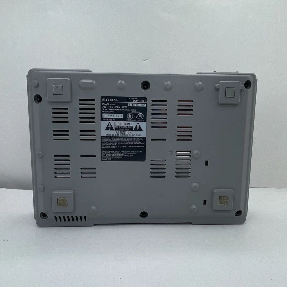 Gray Sony PlayStation PS1 SCPH-7501 Video Game Console Only - FOR PARTS